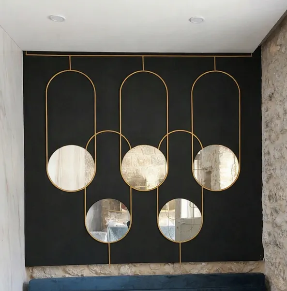 Custom decorative steel wall installation